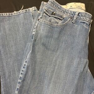 Riders by Lee Womens Blue Stretch Comfort No-Gap Waistband Straight Leg Jeans 18